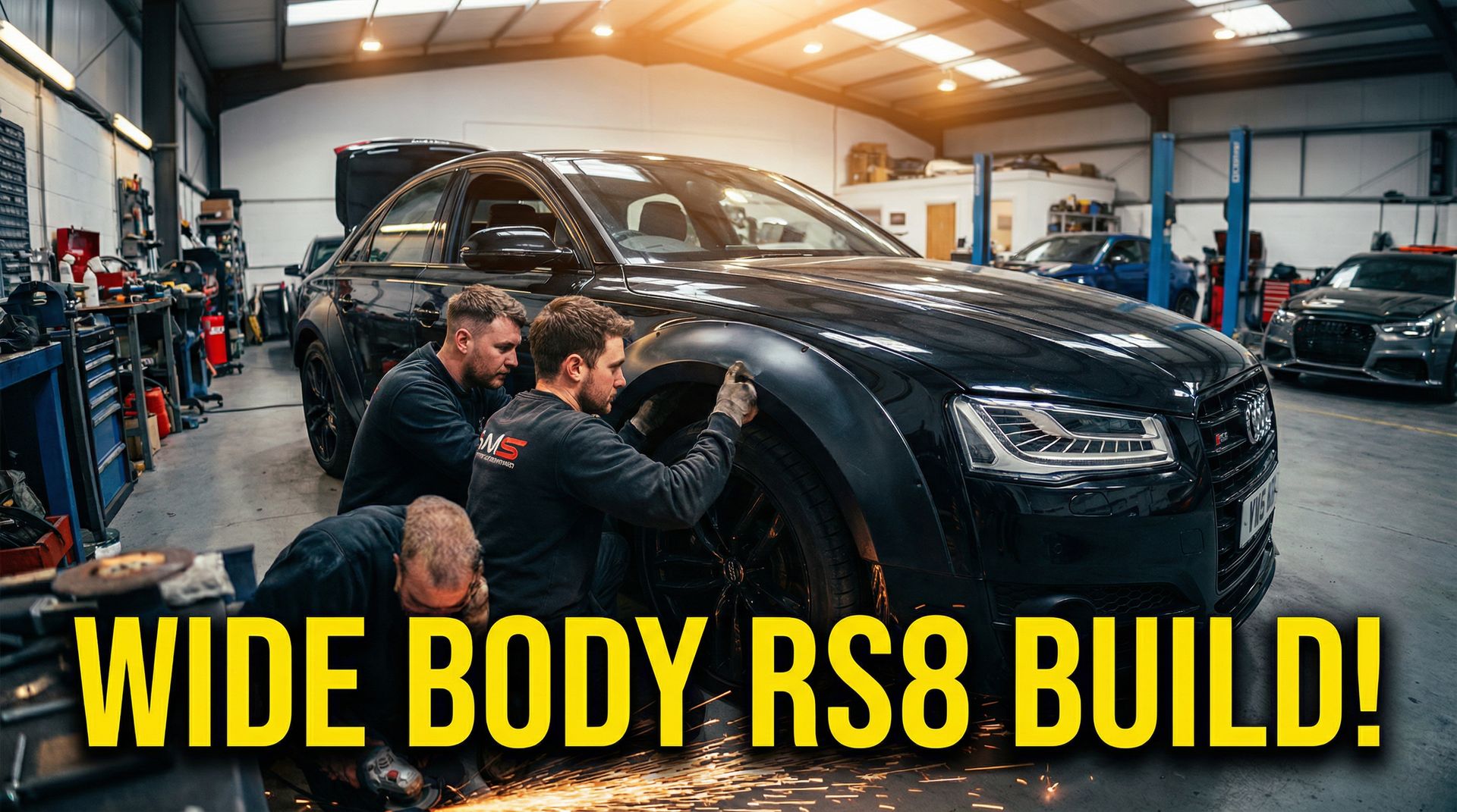 母狗改装视频演示-宽体套件安装教程